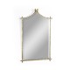 Hammered Light Brown Brass Wall Mirror