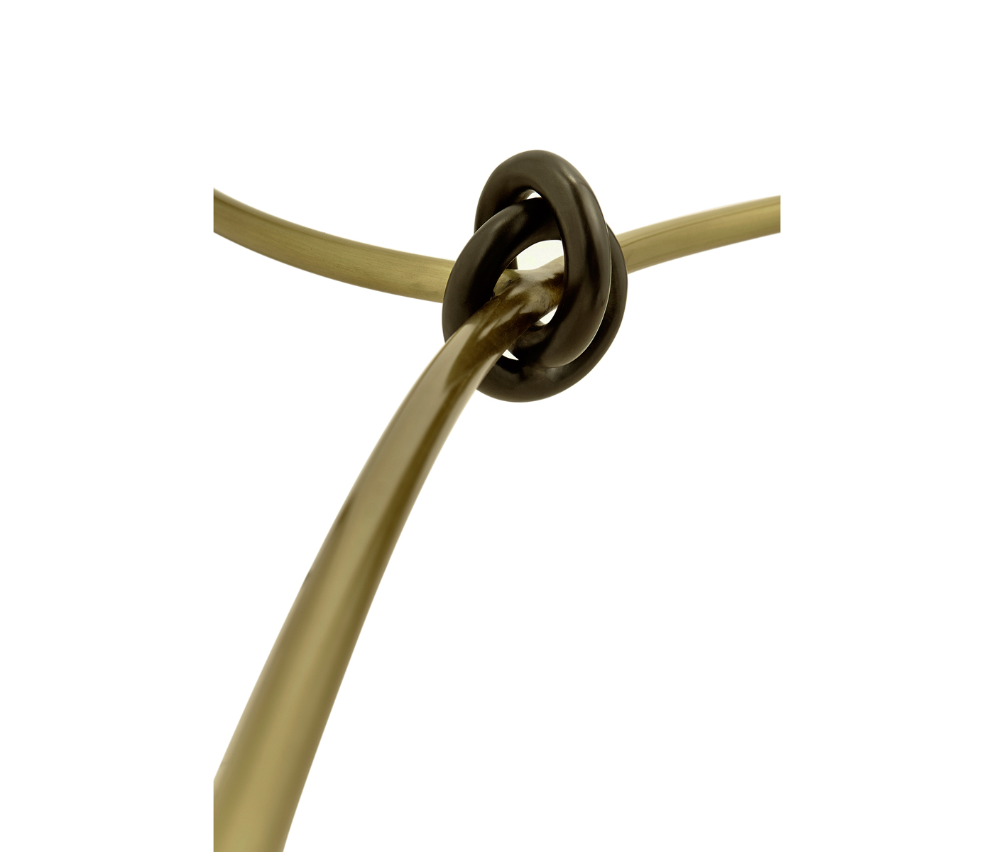 Hammered Antique Black Brass Freeform Lamp Table