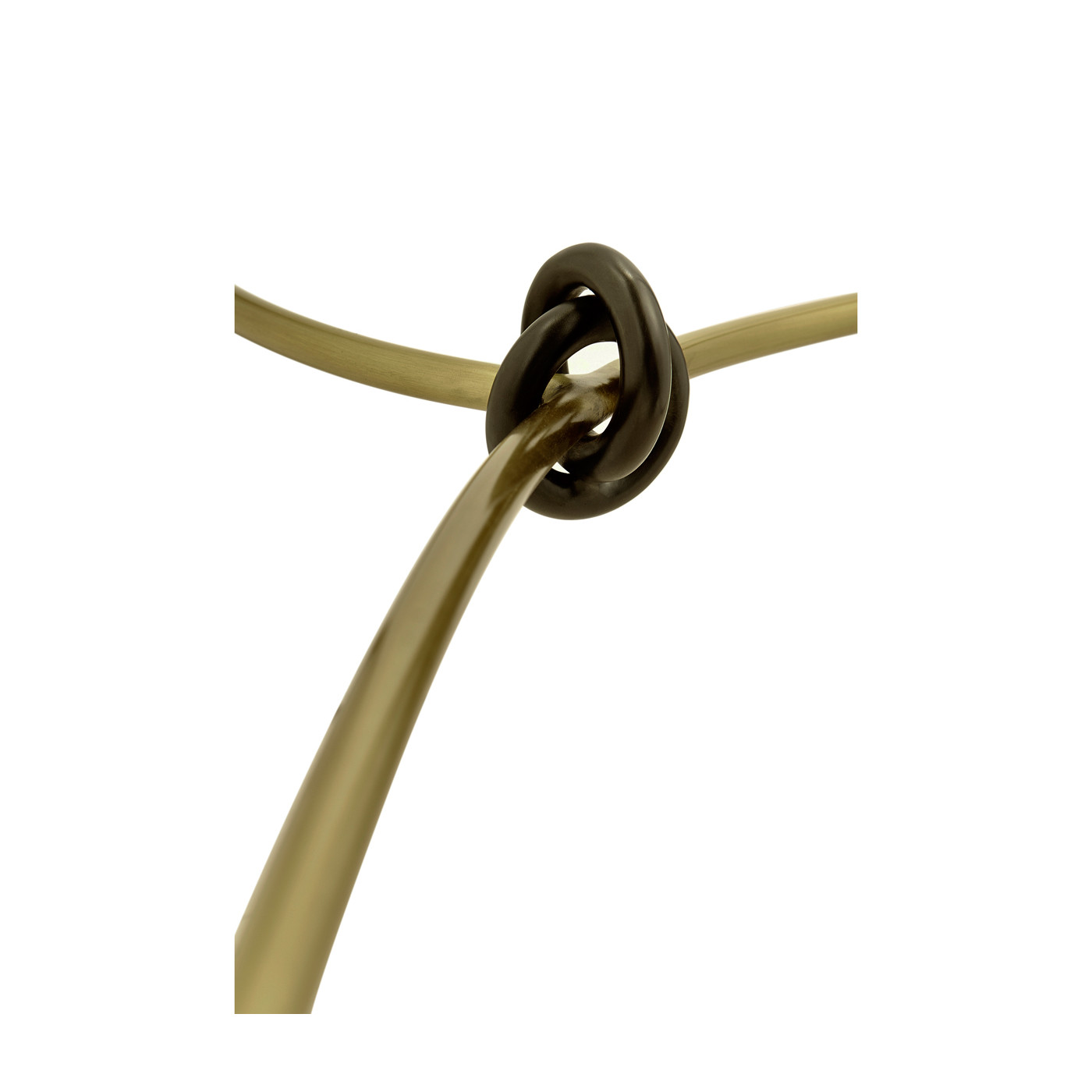 Hammered Antique Black Brass Freeform Lamp Table