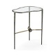 Hammered Antique Black Brass Freeform Lamp Table