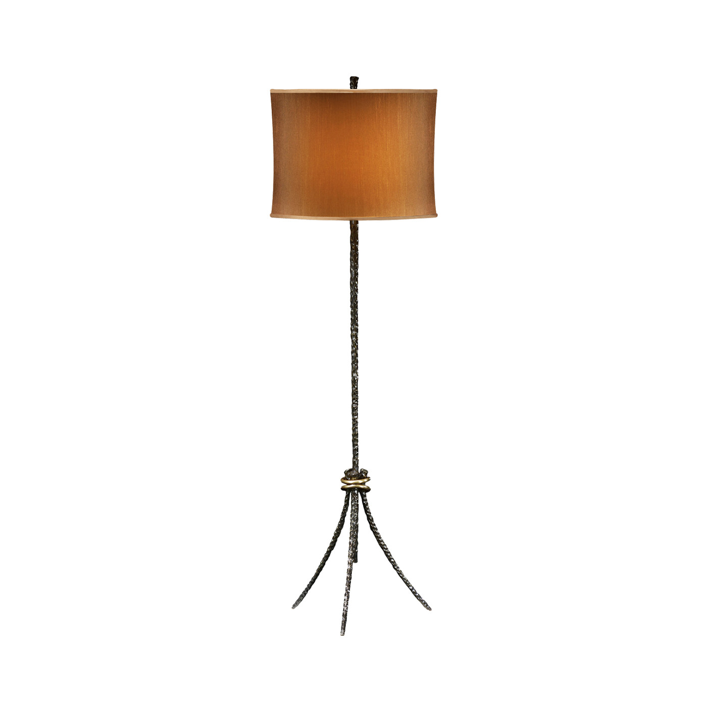 Bronze hammered floor lamp