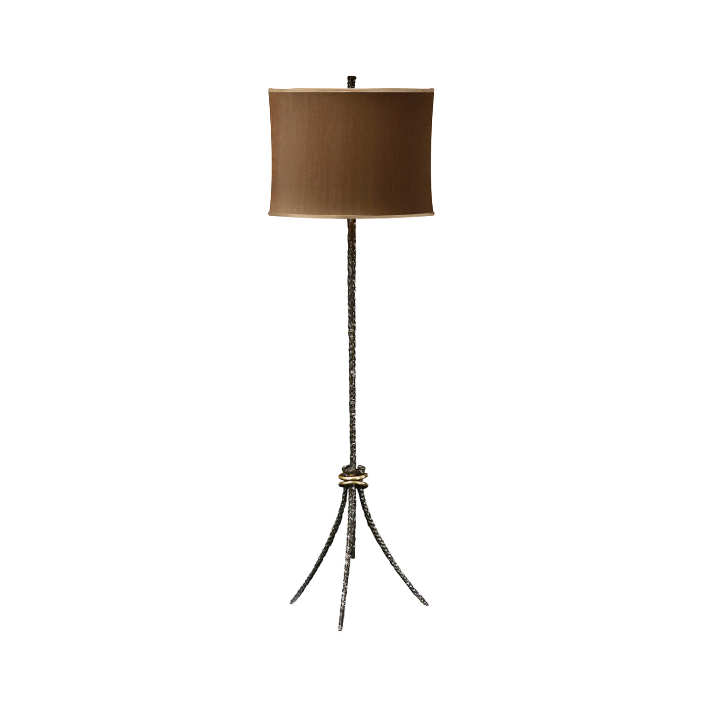 Bronze hammered floor lamp