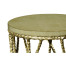 Hammered Light Brown Brass Wine Table with Celadon Top