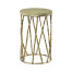Hammered Light Brown Brass Wine Table with Celadon Top