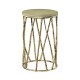 Hammered Light Brown Brass Wine Table with Celadon Top
