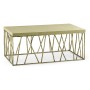 Hammered Light Brown Brass Coffee Table with Celadon Top