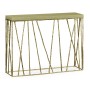 Hammered Light Brown Brass Console with Celadon Top