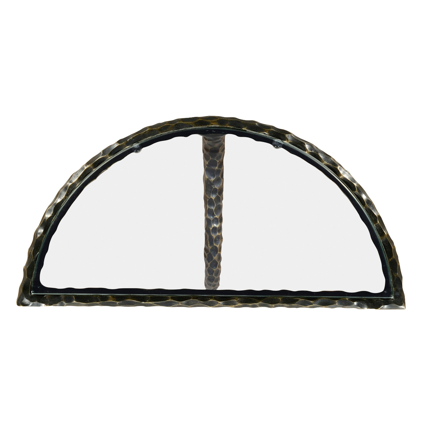 Bronze hammered pair wall bracket tables