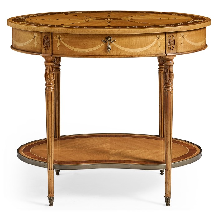 Sheraton Style Swagged Oval Side Table