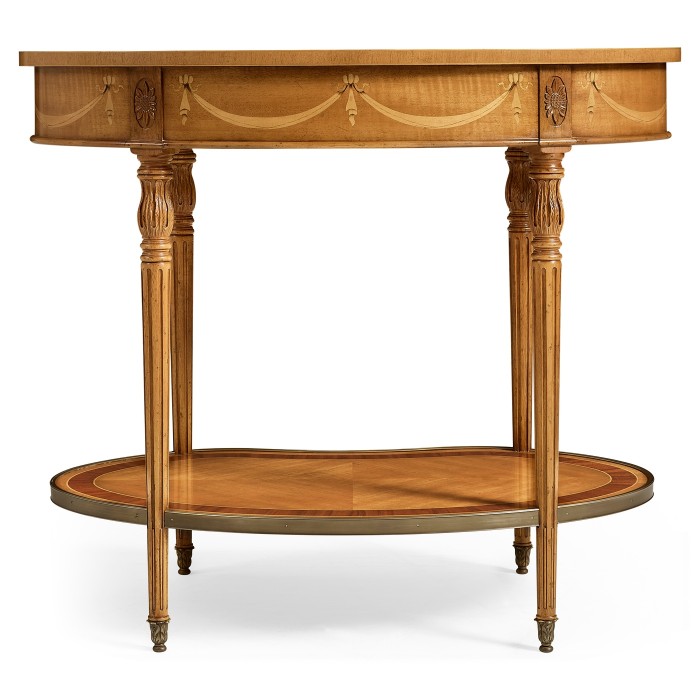 Sheraton Style Swagged Oval Side Table