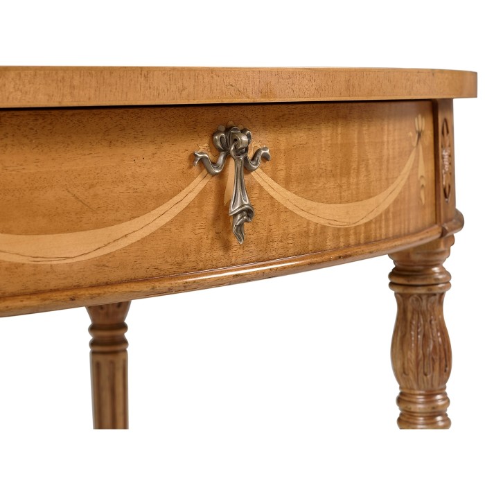 Sheraton Style Swagged Oval Side Table