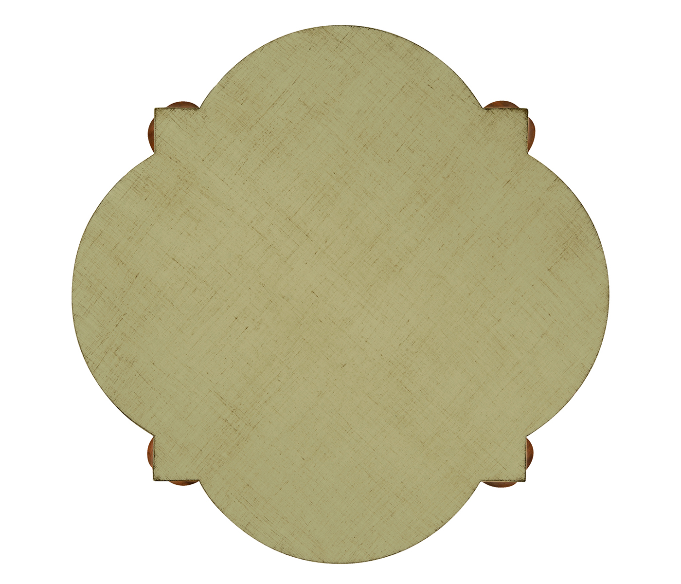 Walnut twisted side table with celadon top