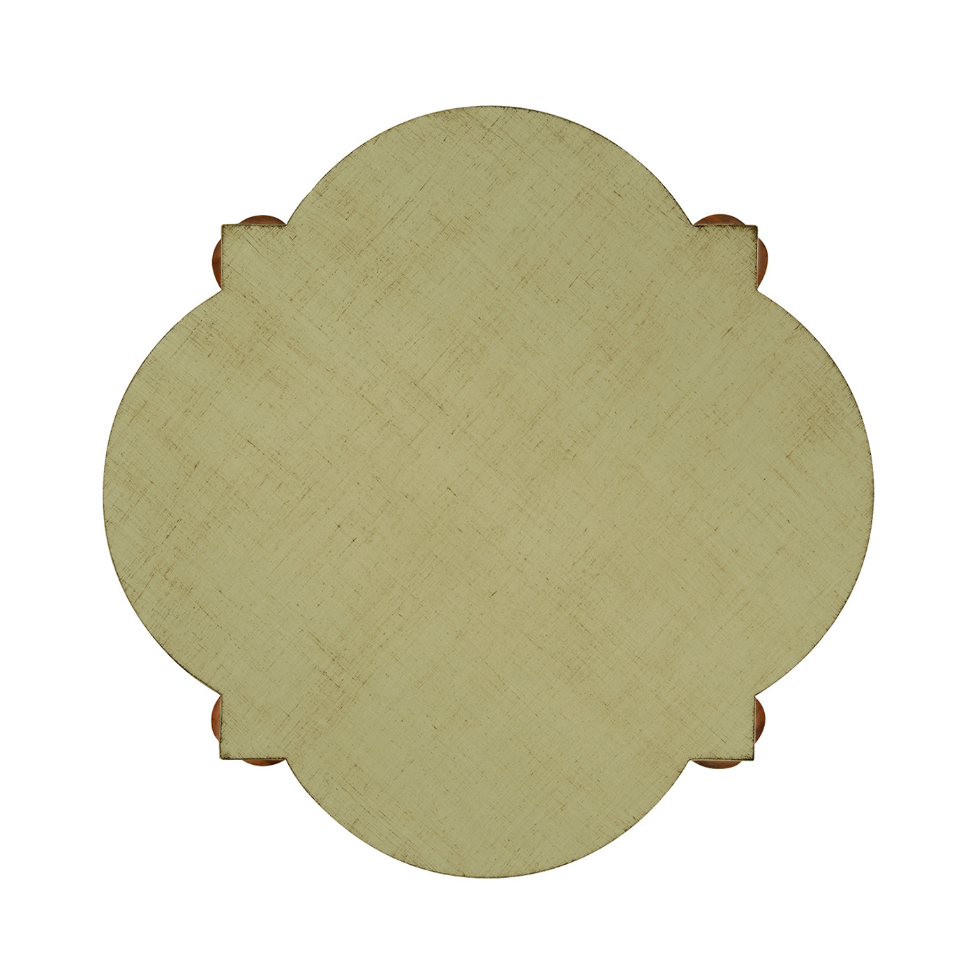 Walnut twisted side table with celadon top