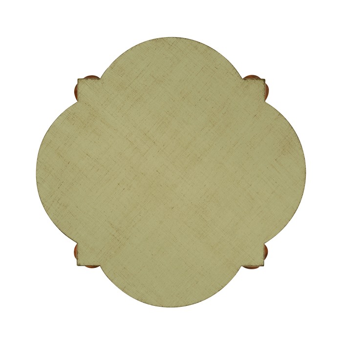 Walnut twisted side table with celadon top