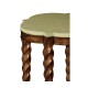 Walnut twisted side table with celadon top