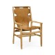 Casual Mid-cent Slung Leather Arm Chair