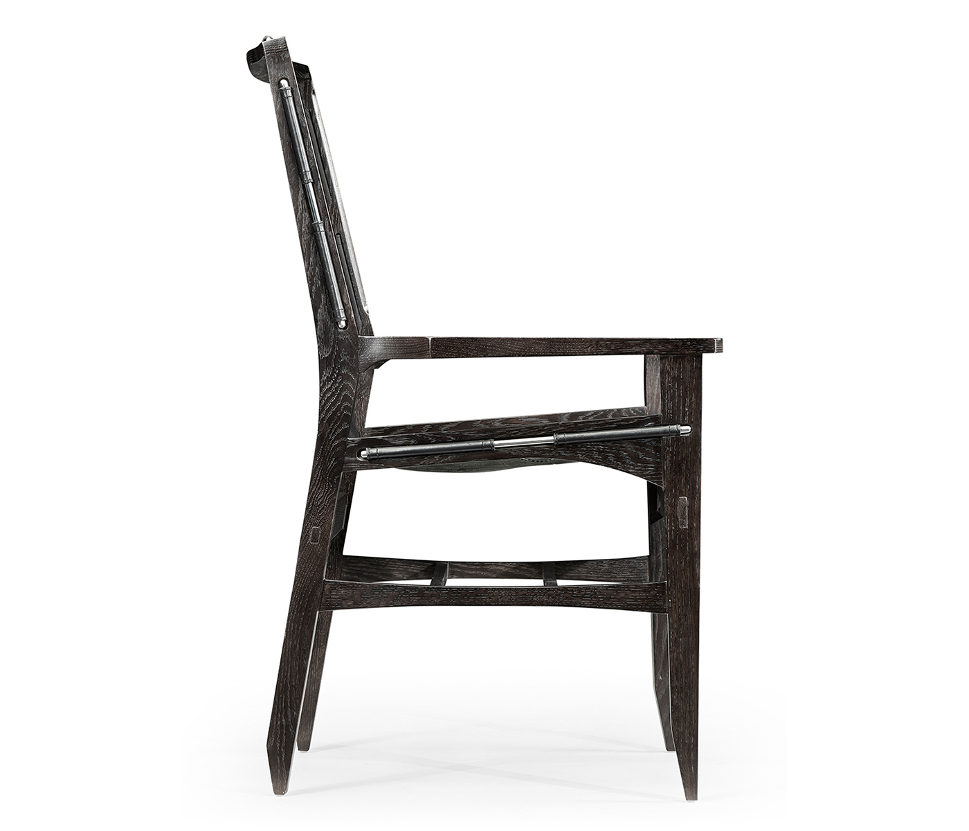 Casual Mid-cent Slung Leather Arm Chair