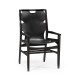 Casual Mid-cent Slung Leather Arm Chair