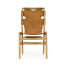 Casual Mid-cent Slung Leather Side Chair