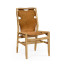 Casual Mid-cent Slung Leather Side Chair