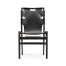 Casual Mid-cent Slung Leather Side Chair
