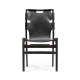 Casual Mid-cent Slung Leather Side Chair