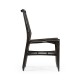 Casual Mid-cent Slung Leather Side Chair