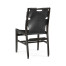 Casual Mid-cent Slung Leather Side Chair