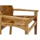 Midcentury Style Slung Medium Antique Chestnut Leather & Light Oak Counter Stool