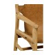 Midcentury Style Slung Leather & Light Oak Two Seat Bench