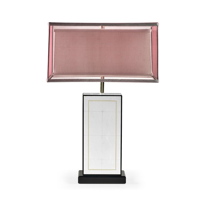 Rectangular Églomisé Table Lamp