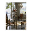 Midcentury Style Slung Black Leather & Black Mocha Oak Stool or Footstool