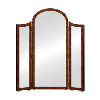 Art Deco style full length triple dressing mirror (Satin)