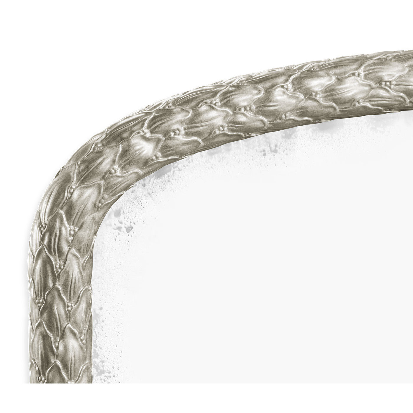 Carved and water gilded silver leaf overmantle mirror