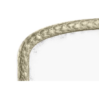 Carved and water gilded silver leaf overmantle mirror