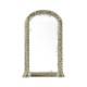 Carved and silver gilded hanging wall mirror