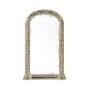 Carved and silver gilded hanging wall mirror