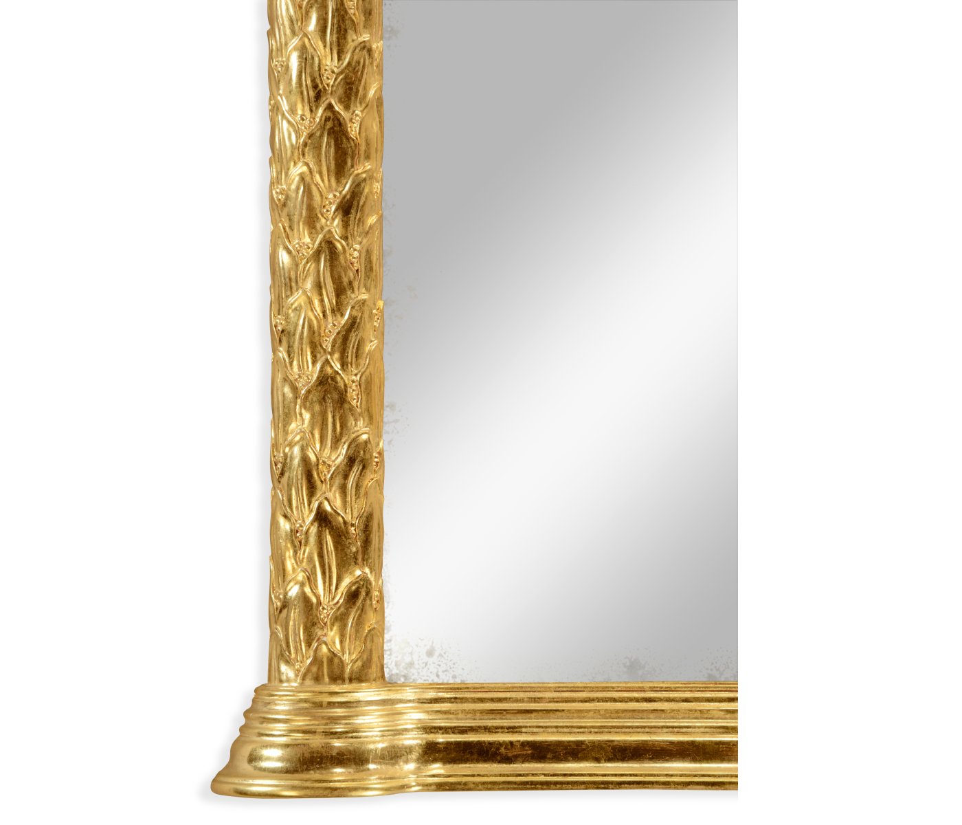 Carved and water gilded hanging wall mirror
