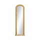 Carved and water gilded gold leaf narrow floor standing mirror