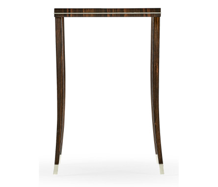 Macassar Ebony Lamp Table with White Brass Detail