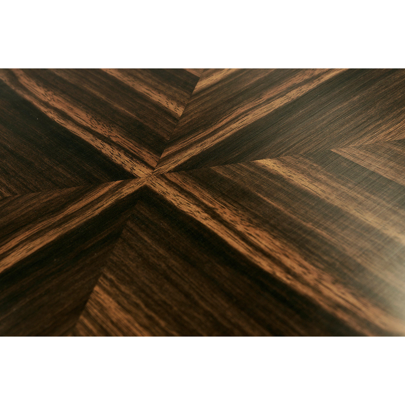 Macassar Ebony Lamp Table with White Brass Detail