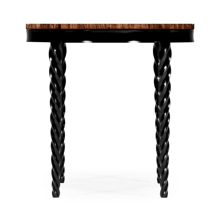 Black Barleytwist Quatrefoil Side Table 28