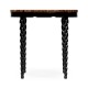 Black Barleytwist Quatrefoil Side Table 28