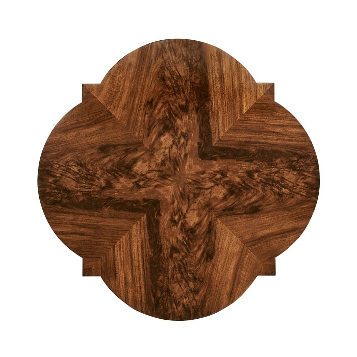 Black Barleytwist Quatrefoil Side Table 28