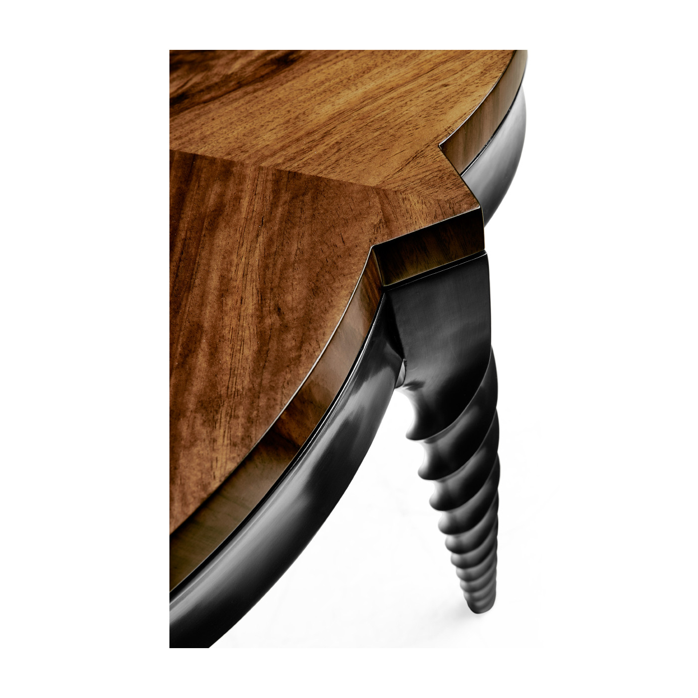 Black Barleytwist Quatrefoil Side Table 28