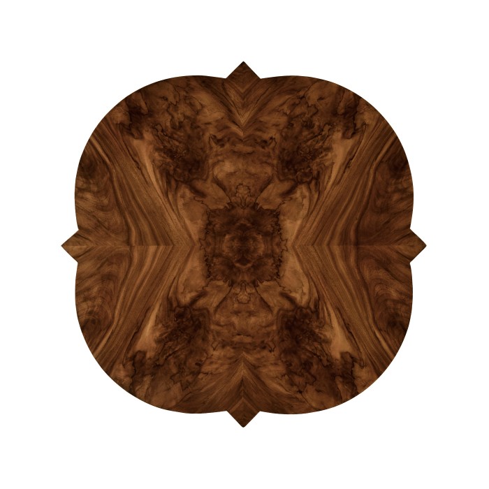 Walnut Barleytwist Quatrefoil Side Table 28