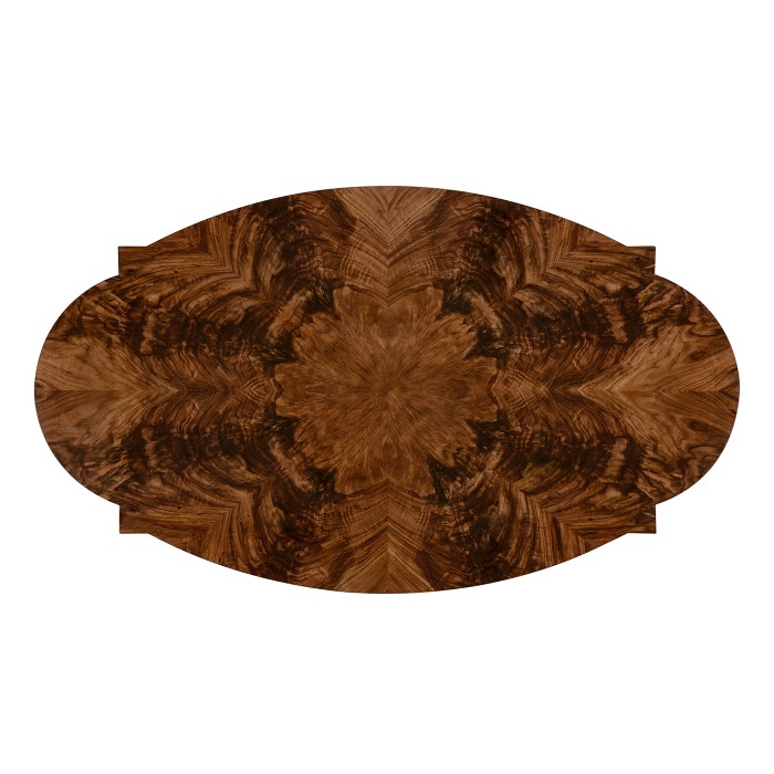 Oval Black Barleytwist Quatrefoil Coffee Table