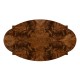 Oval Black Barleytwist Quatrefoil Coffee Table