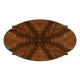 Oval Walnut Barleytwist Quatrefoil Coffee Table
