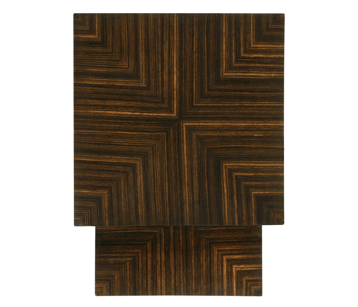 Macassar Ebony Nesting Tables with White Brass Detail